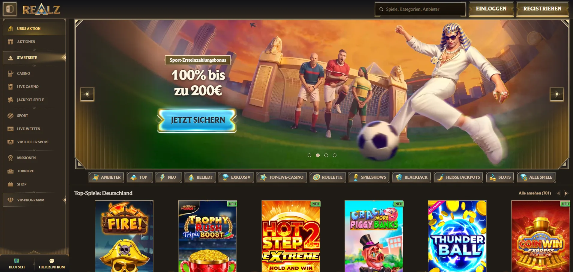 Realz Casino Anmelden